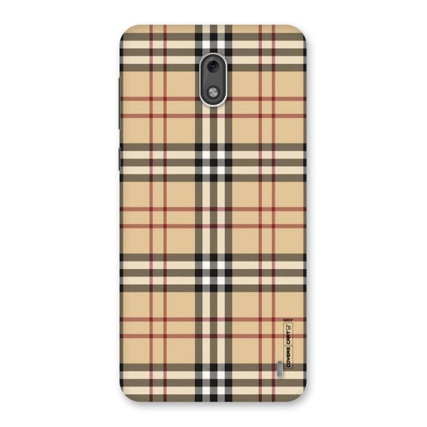 Beige Check Back Case for Nokia 2