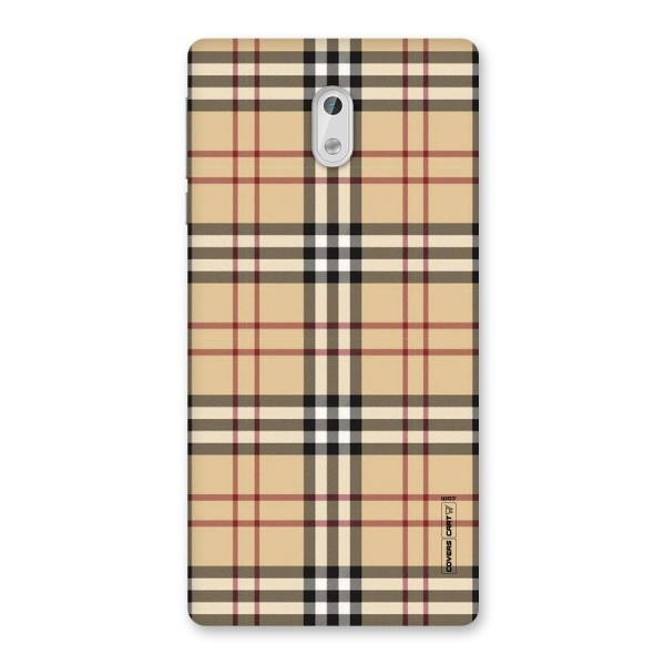 Beige Check Back Case for Nokia 3