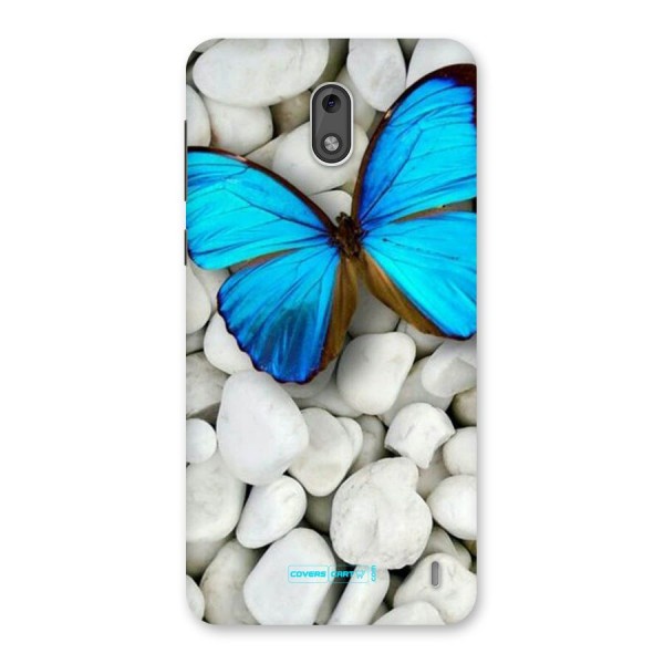 Blue Butterfly Back Case for Nokia 2