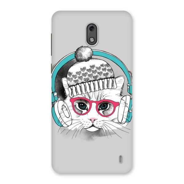 Cat Headphones Back Case for Nokia 2