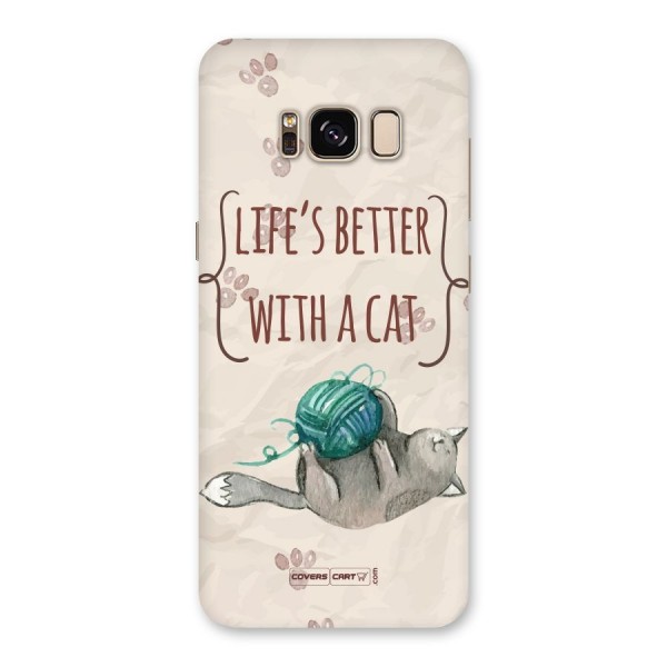 Cute Cat Back Case for Galaxy S8