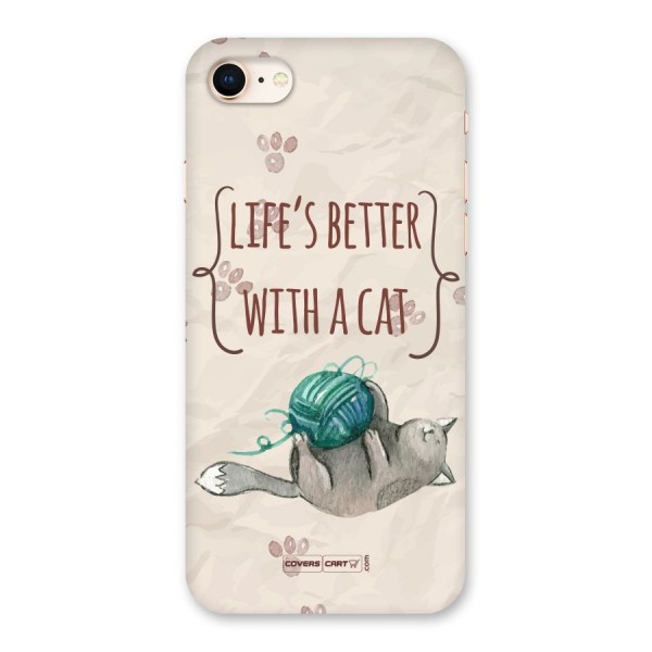 Cute Cat Back Case for iPhone 8