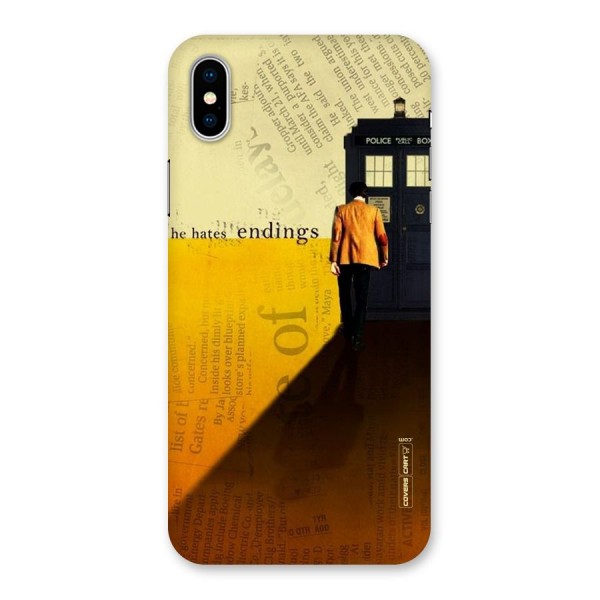 Hates Endings Back Case for iPhone X