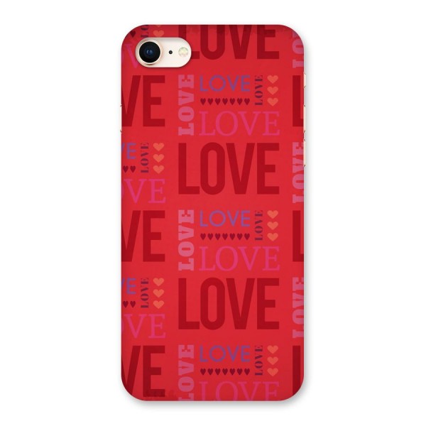 Love Pattern Back Case for iPhone 8