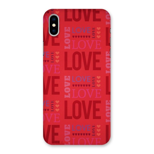 Love Pattern Back Case for iPhone X