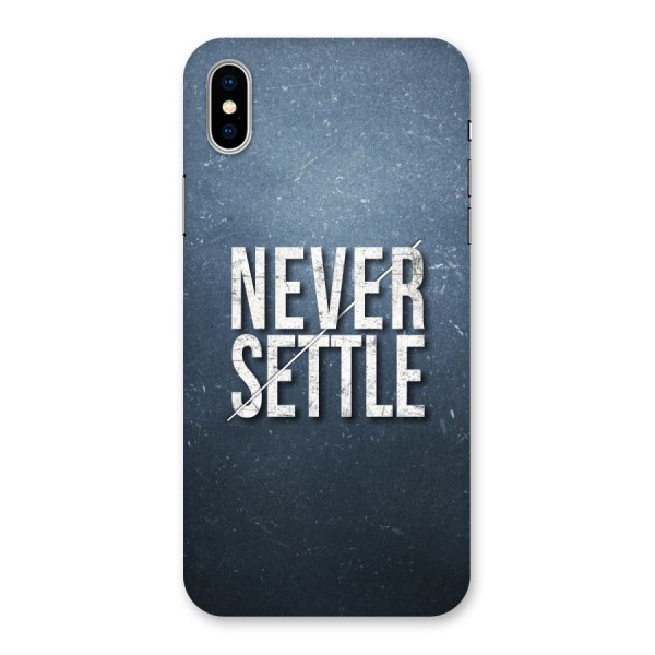 Never Settle Back Case for iPhone X