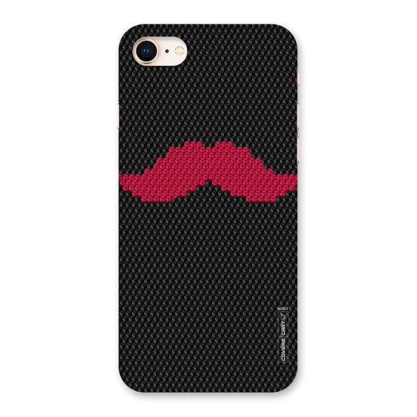 Pink Moustache Back Case for iPhone 8