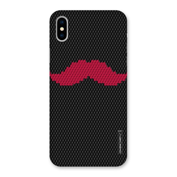 Pink Moustache Back Case for iPhone X