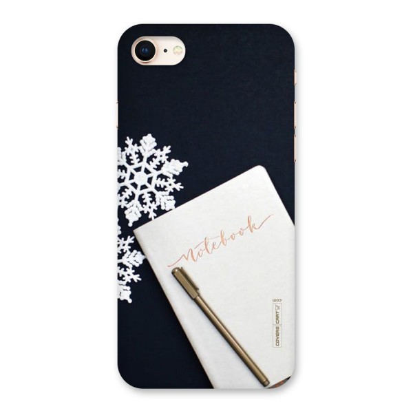 Snowflake Notebook Back Case for iPhone 8