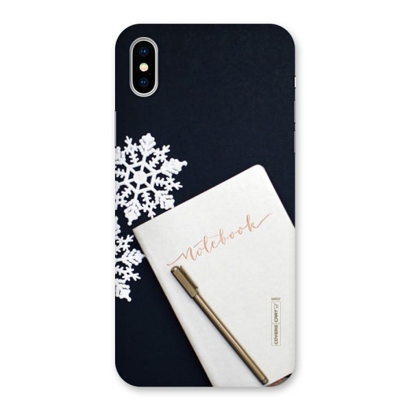 Snowflake Notebook Back Case for iPhone X