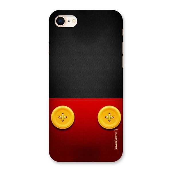 Yellow Button Back Case for iPhone 8