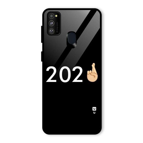 2021 Fingers Crossed Glass Back Case for Galaxy M21