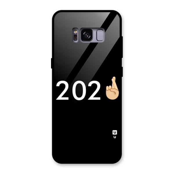 2021 Fingers Crossed Glass Back Case for Galaxy S8