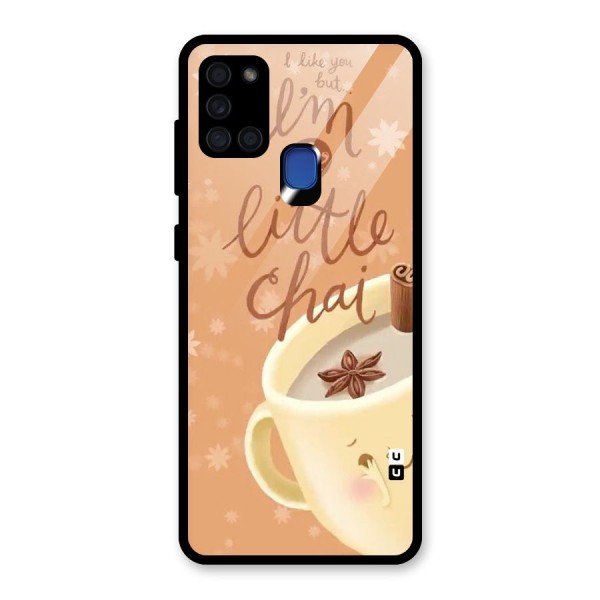 A Little Chai Glass Back Case for Galaxy A21s