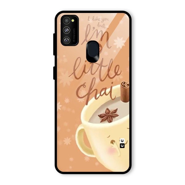 A Little Chai Glass Back Case for Galaxy M21