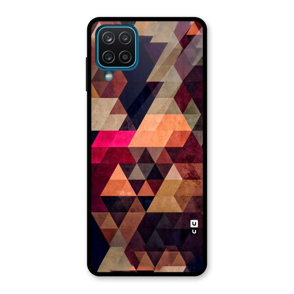 Abstract Beauty Triangles Glass Back Case for Galaxy A12