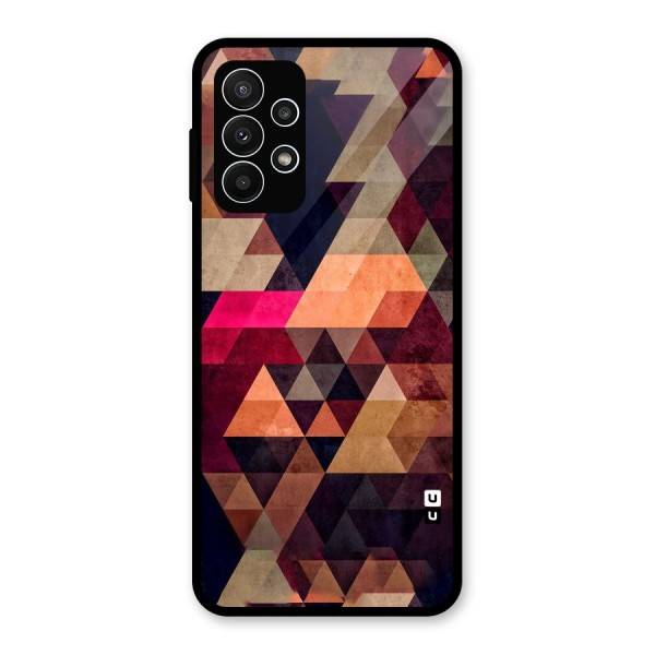 Abstract Beauty Triangles Glass Back Case for Galaxy A23