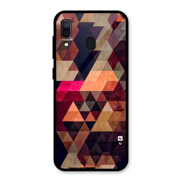 Abstract Beauty Triangles Glass Back Case for Galaxy A30