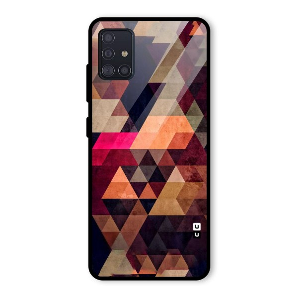 Abstract Beauty Triangles Glass Back Case for Galaxy A51