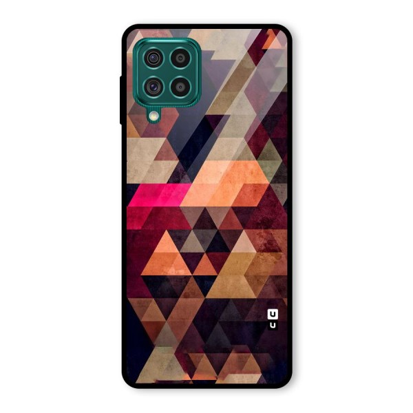 Abstract Beauty Triangles Glass Back Case for Galaxy F62