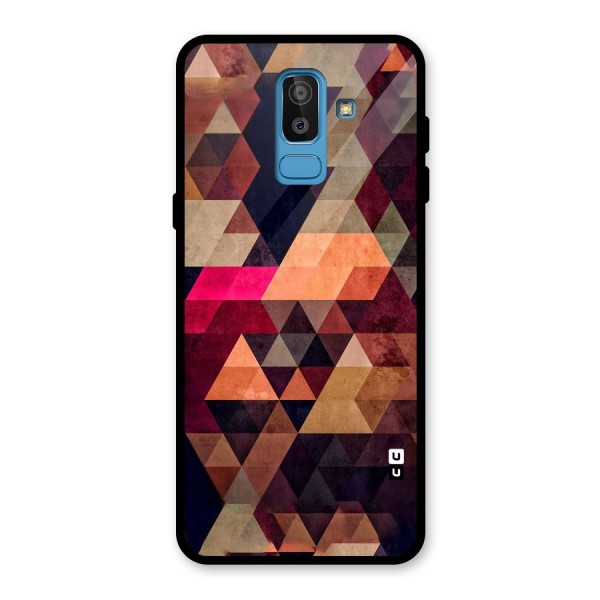 Abstract Beauty Triangles Glass Back Case for Galaxy J8