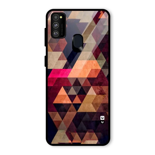 Abstract Beauty Triangles Glass Back Case for Galaxy M30s