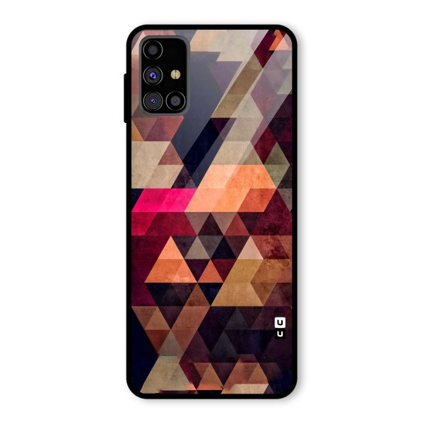 Abstract Beauty Triangles Glass Back Case for Galaxy M31s