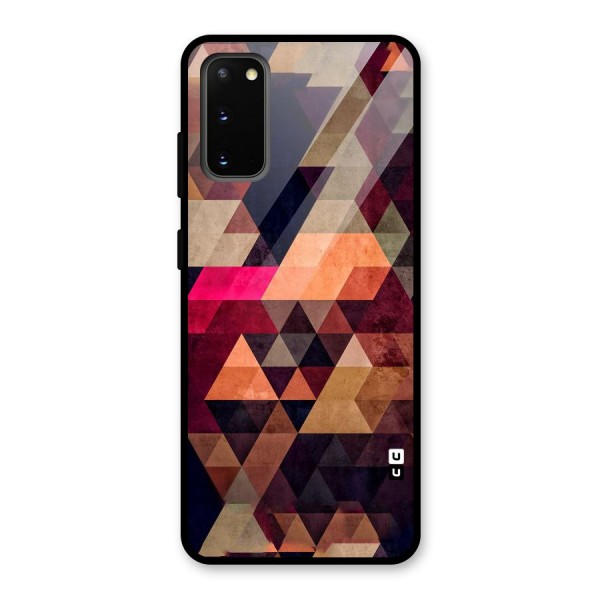 Abstract Beauty Triangles Glass Back Case for Galaxy S20