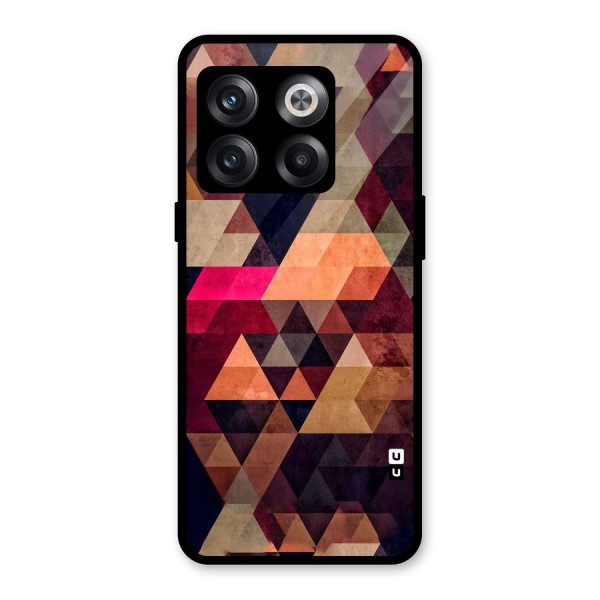 Abstract Beauty Triangles Glass Back Case for OnePlus 10T