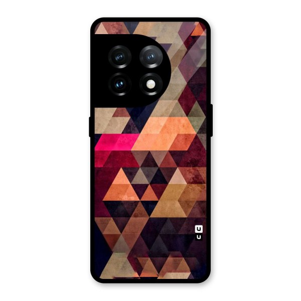 Abstract Beauty Triangles Glass Back Case for OnePlus 11