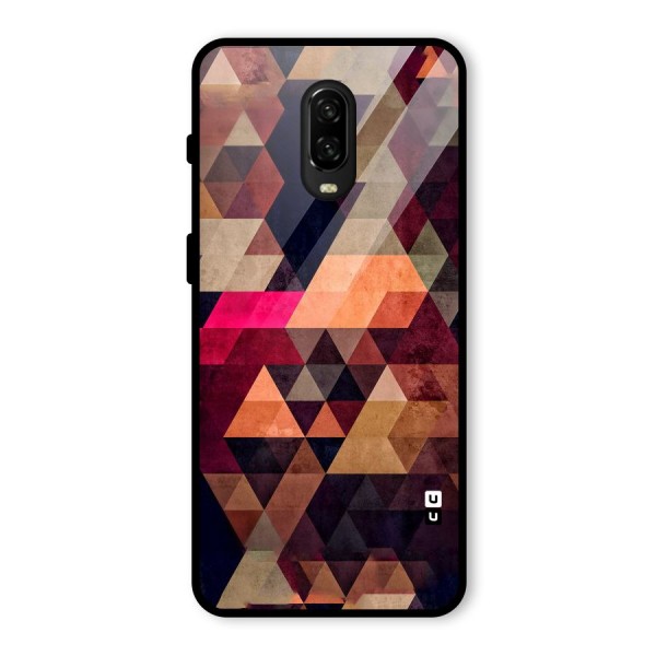 Abstract Beauty Triangles Glass Back Case for OnePlus 6T