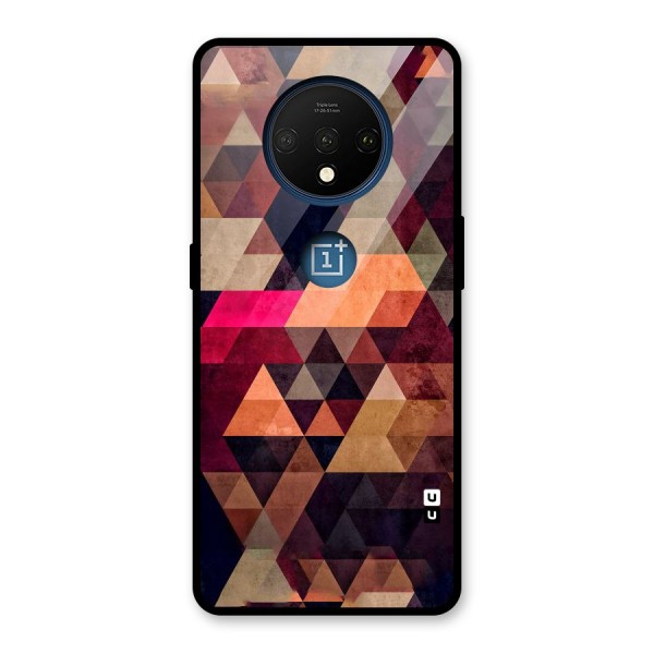 Abstract Beauty Triangles Glass Back Case for OnePlus 7T