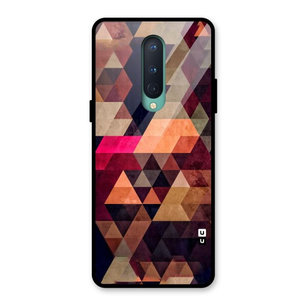 Abstract Beauty Triangles Glass Back Case for OnePlus 8