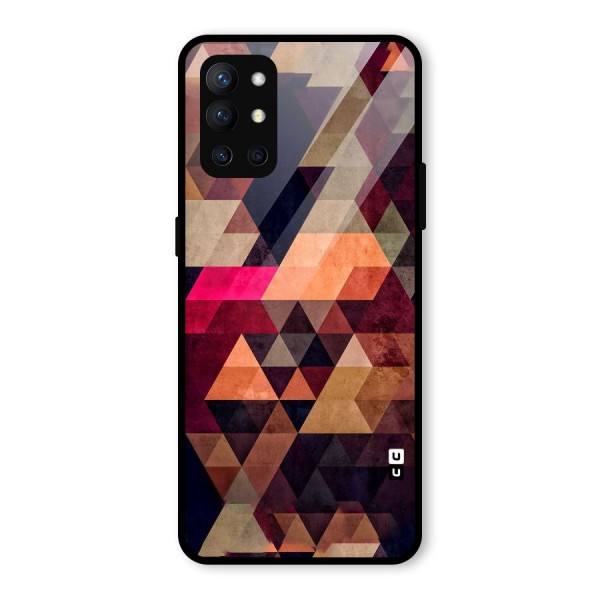 Abstract Beauty Triangles Glass Back Case for OnePlus 9R