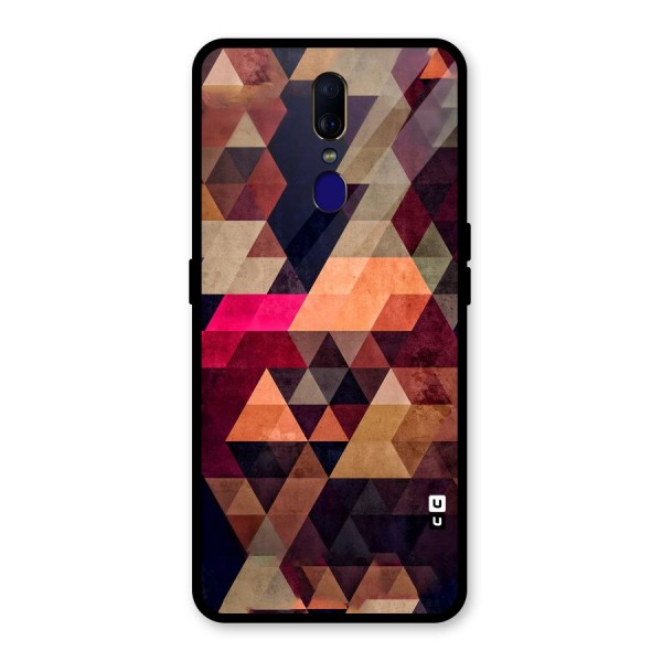 Abstract Beauty Triangles Glass Back Case for Oppo F11