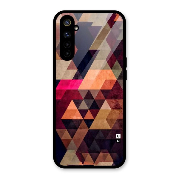 Abstract Beauty Triangles Glass Back Case for Realme 6