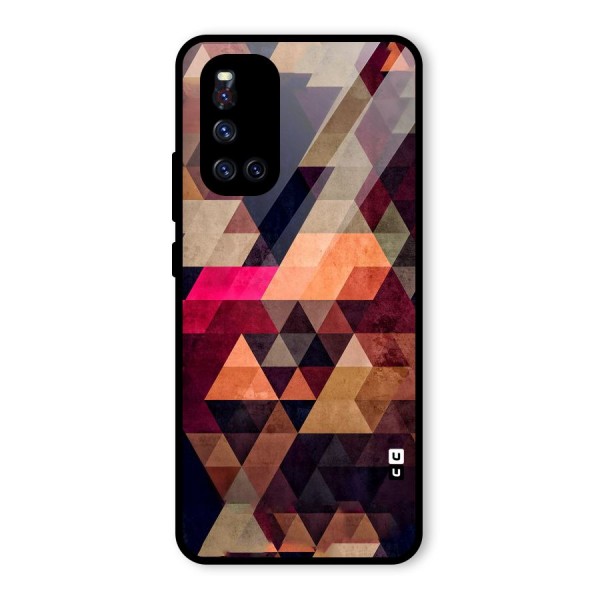 Abstract Beauty Triangles Glass Back Case for Vivo V19