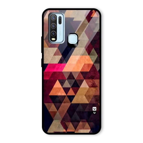 Abstract Beauty Triangles Glass Back Case for Vivo Y30