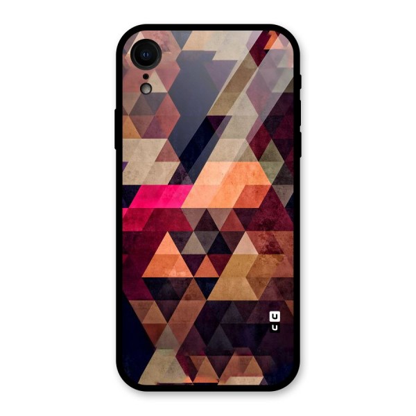 Abstract Beauty Triangles Glass Back Case for XR