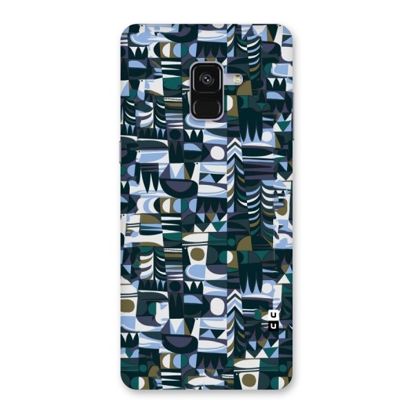 Abstract Blues Back Case for Galaxy A8 Plus