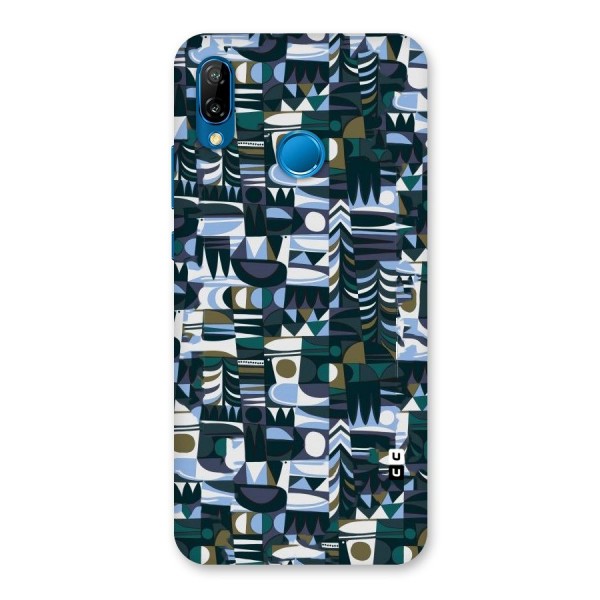 Abstract Blues Back Case for Huawei P20 Lite