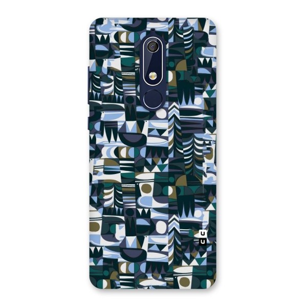 Abstract Blues Back Case for Nokia 5.1