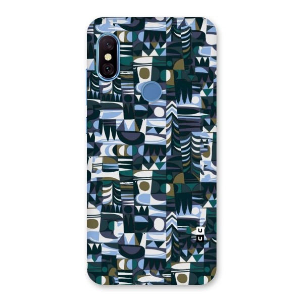 Abstract Blues Back Case for Redmi Note 6 Pro