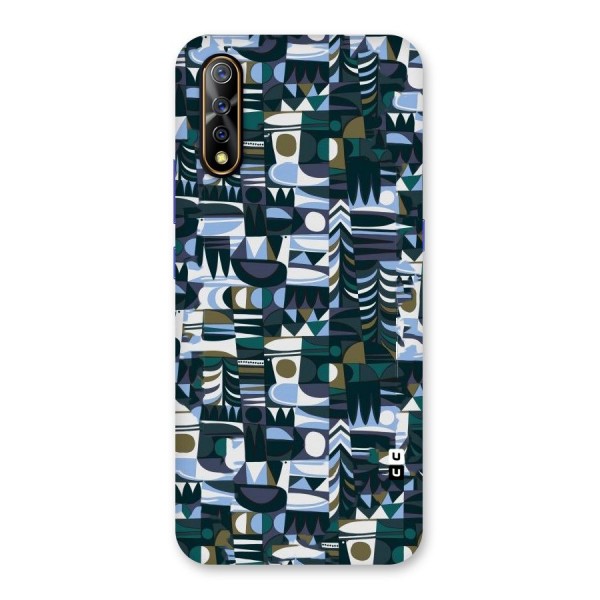 Abstract Blues Back Case for Vivo S1