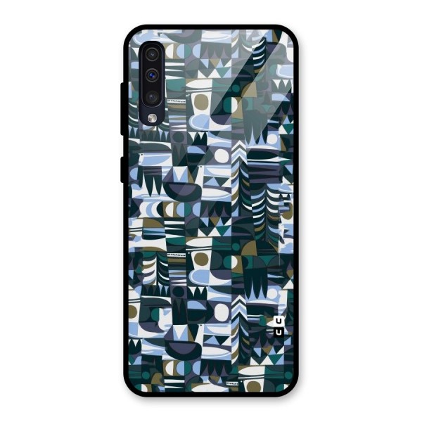 Abstract Blues Glass Back Case for Galaxy A50s