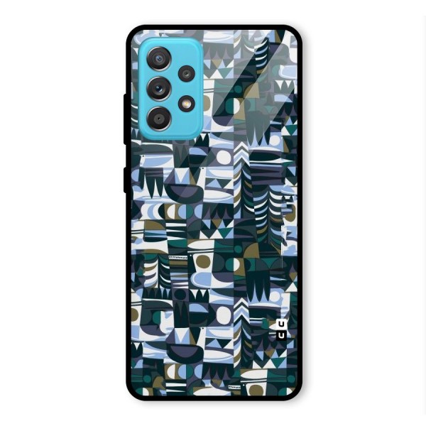 Abstract Blues Glass Back Case for Galaxy A52s 5G