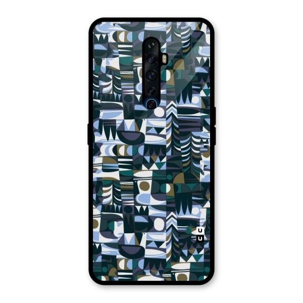 Abstract Blues Glass Back Case for Oppo Reno2 Z