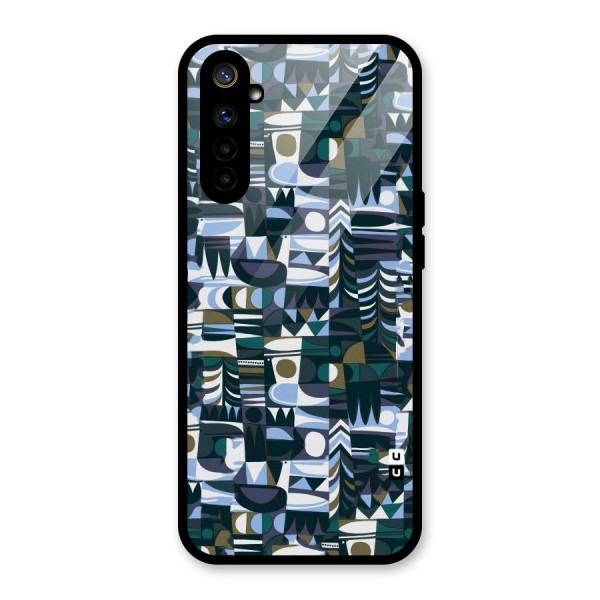 Abstract Blues Glass Back Case for Realme 6i