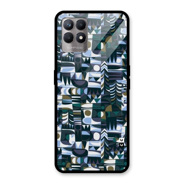 Abstract Blues Glass Back Case for Realme 8i