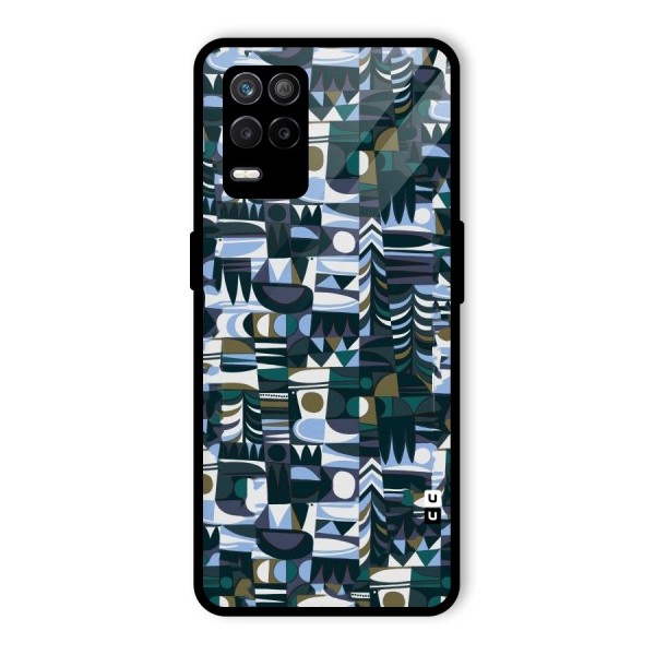 Abstract Blues Glass Back Case for Realme 9 5G